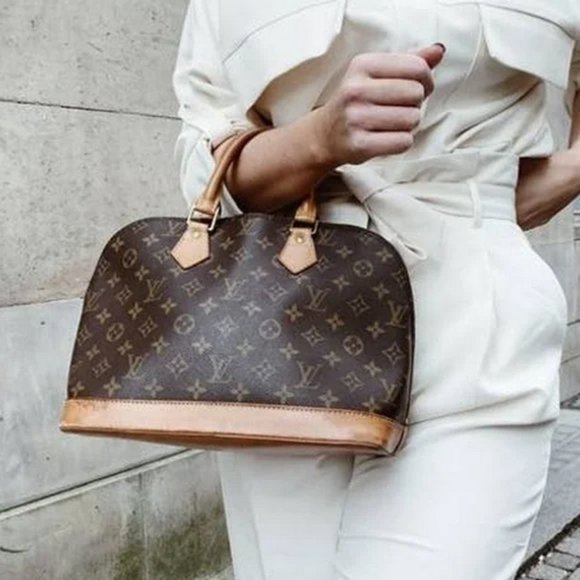 Authentic vintage Louis Vuitton Alma PM bag and dust bag and non-LV strap - Picture 2 of 14